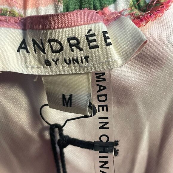 ANDREE BY UNIT One Shoulder Floral Dress, Ruffled Top, Knee length, NWT, Size M - Picture 3 of 7